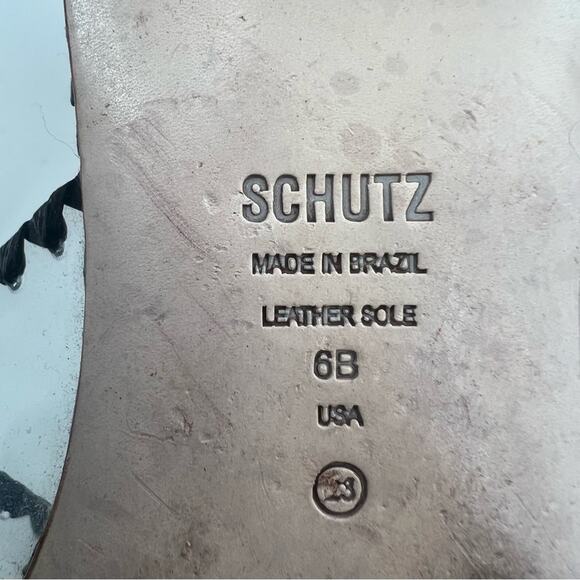 Schutz Aya Slide Sandals black sz 6 Anthropologie - Picture 6 of 6